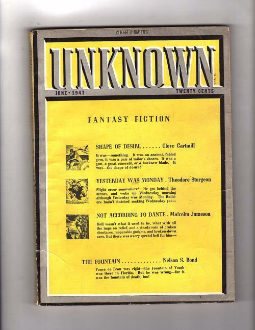 Unknown Jun 1941 Theodore Sturgeon/E. Waldo Hunter; Nelson S. Bond; Fritz Leiber