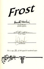 Frost by Donald Wandrei (First Edition) LTD Signed