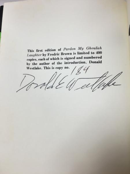 Pardon my Ghoulish Laughter by Fredric Brown (First Edition) LTD Signed