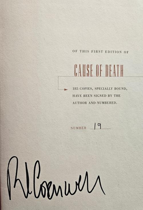 Cause of Death by Patricia Cornwell (Limited Edition) Signed
