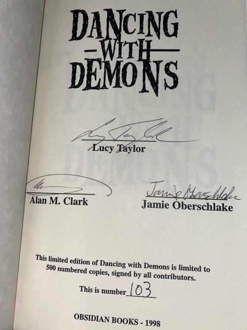 Dancing with Demons by Lucy Taylor (Limited Edition) Signed