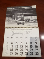 7 Vintage Electric Railroad Calendars, Golden West Books 1971, 1972, 1977, 1978
