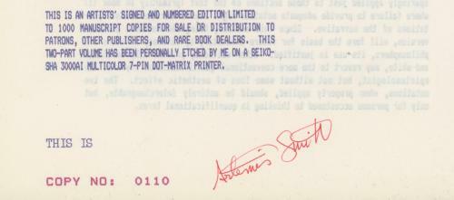 Skeets: The New Frankenstein Chronicles by Artemis Smith Signed