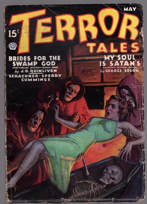 Terror Tales May 1936 Howitt cvr Ray Cummings Wyatt Blassingame - Pulp