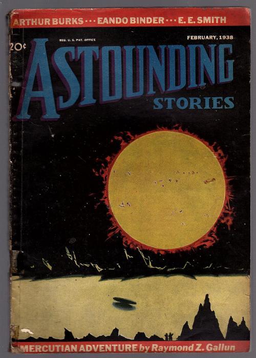 Astounding" February 1938 Arthur J. Burks, Eando Binder, Campbell, Jr.