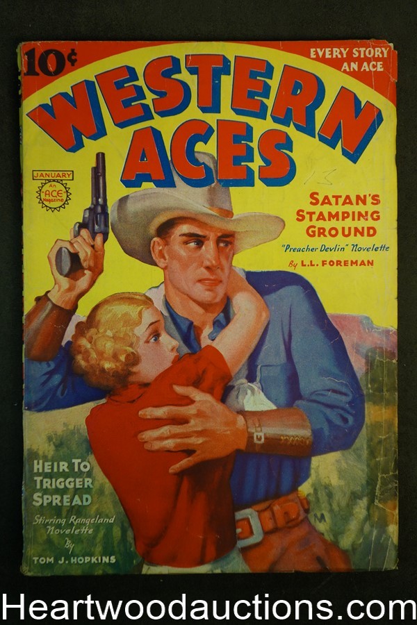 Western Aces Jan 1937 Stockton Mulford Cover