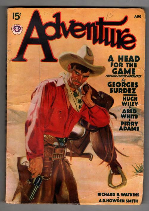 Adventure Aug 1938 Graves Gladney Cvr; Surdez; Frost