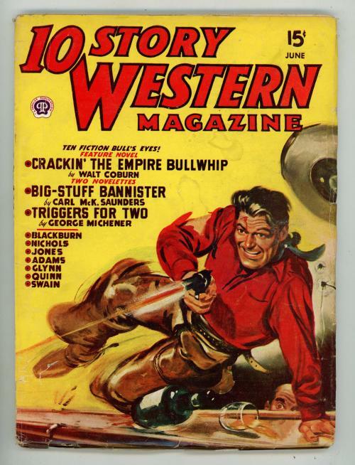 10 Story Western Jun 1948 Norman Saunders covers, Walt Coburn, Tom W. Blackburn