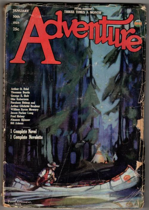Adventure Jan 30 1925 Pulp F. Eltonhead Cvr; Thomson Burtis; Arthur O. Friel
