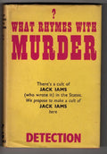 What Rhymes With Murder? by Jack Iams (First UK Edition) Gollancz File Copy