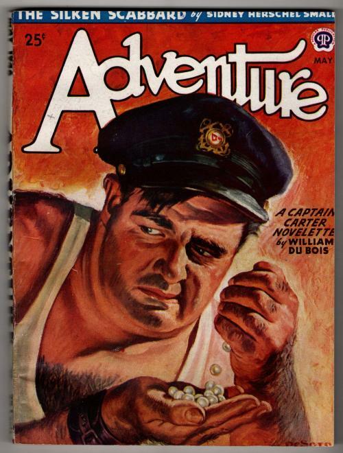 Adventure May 1946 Pulp Rafael DeSoto Cvr; William Du Bois; Trimmed