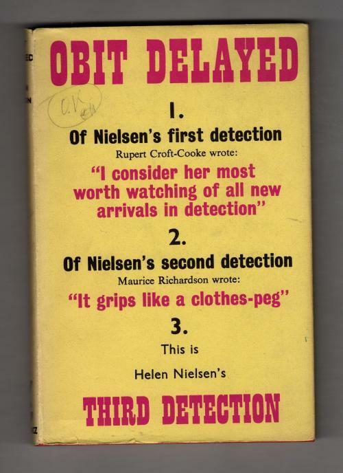 Obit Delayed by Helen Nielsen (First Uk Edition) Gollancz File Copy