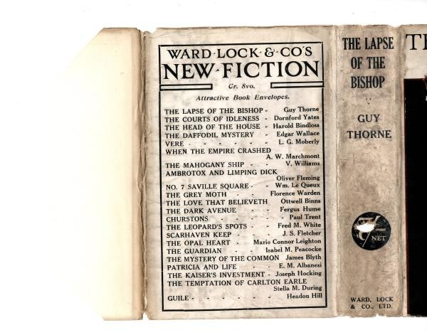 The Lapse of the Bishop by Guy Thorne (First Edition) File Copy
