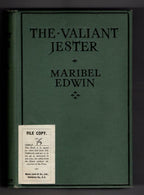 The Valiant Jester by Maribel Edwin (First Edition) Hubin Listed, File Copy
