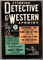 Stirring Detective and Western Stories Nov 1940 First Issue Uncommon Pulp - H...
