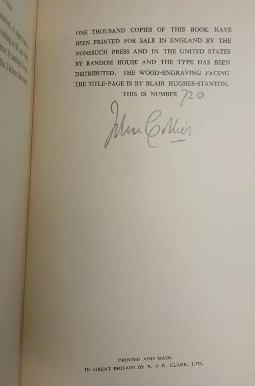 The Devil and All by John Collier(Limited Edition) Signed Presentation Copy
