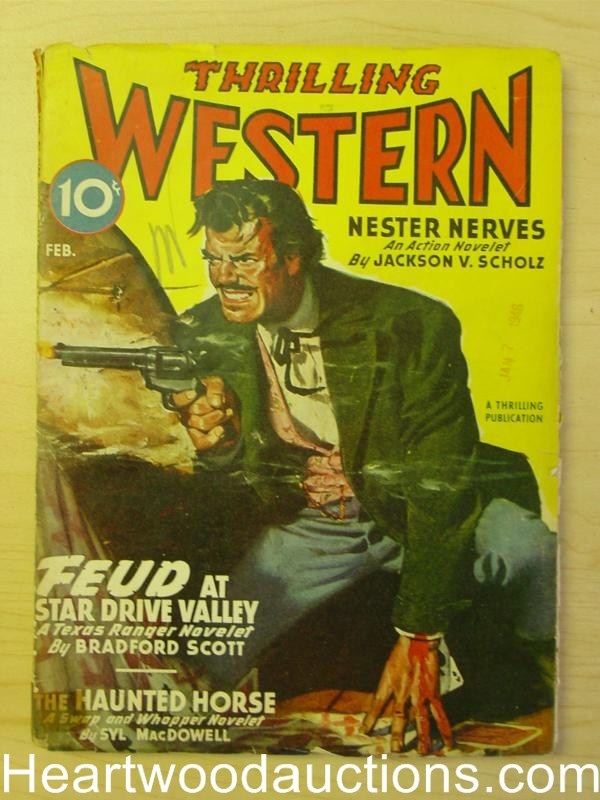"Thrilling Western" February 1946 Syl MacDowell, Bradford Scott - High Grade