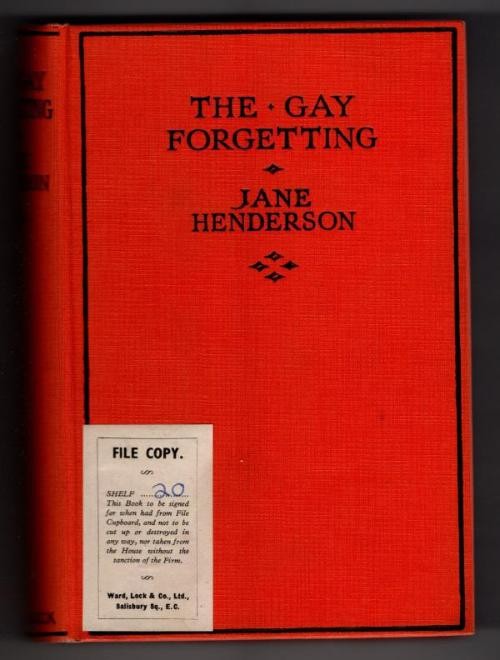 The Gay Forgetting by Jane Henderson (First Edition) File Copy