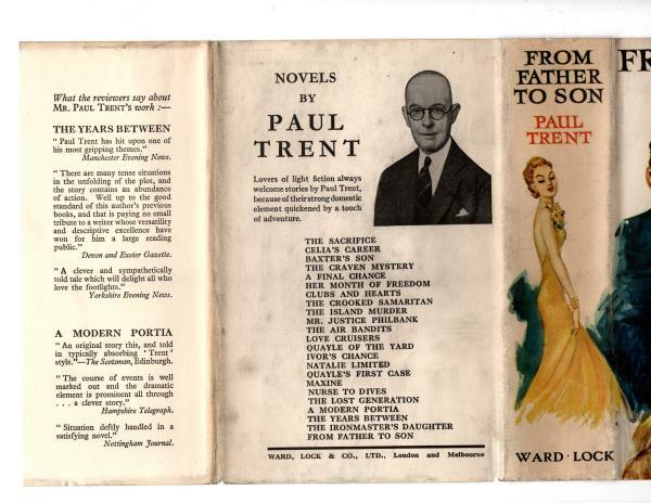 From Father to Son by Paul Trent (First Edition) Hubin Listed, Ward File Copy