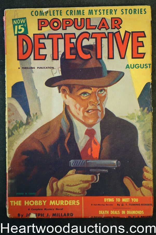 Popular Detective Canadian Aug 1942 W.T. Ballard; G.T. Fleming-Roberts; Joseph J