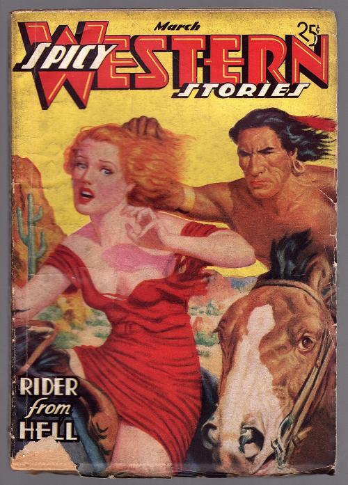 Spicy Western Mar 1937 GGA Cover E. Hoffman Price, Norvell Page - Pulp