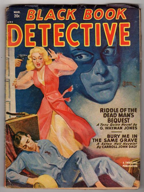 Black Book Detective Mar 1949 Carroll John Daly; Belarski Cvr - Pulp