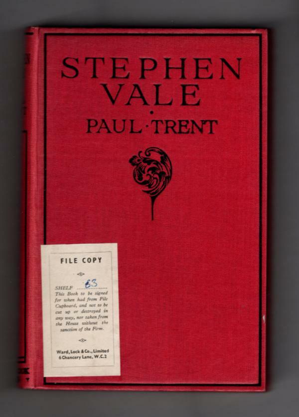 Stephen Vale by Paul Trent (Hubin listed Mystery) File Copy