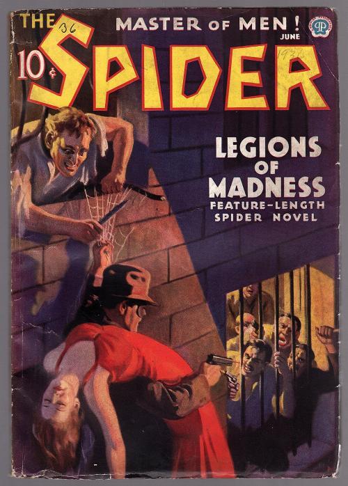 The Spider Jun 1936 Howitt GGA Cvr, Doc Turner, Ed Race - Pulp