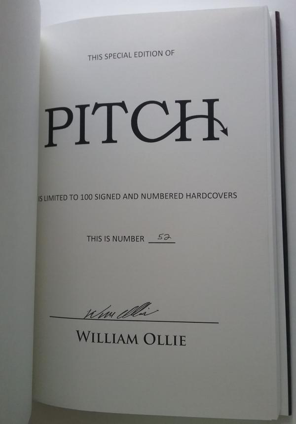 Pitch by William Ollie (First Signed Limited Hardcover) Signed