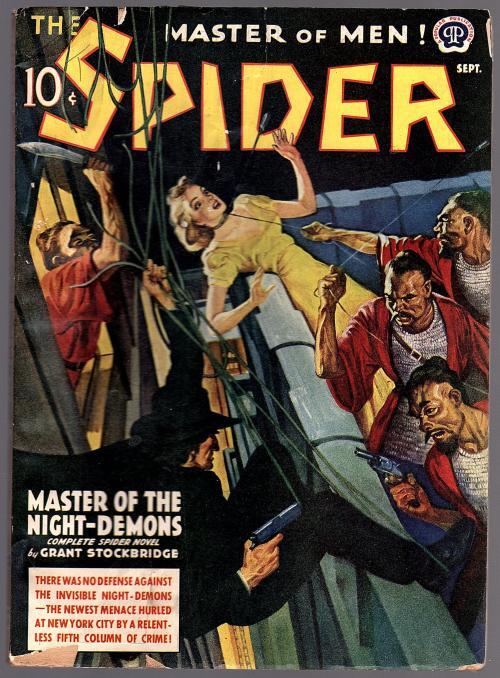 The Spider Sep 1940 DeSoto Bondage/Torture Oriental Menace Cvr Trimmed