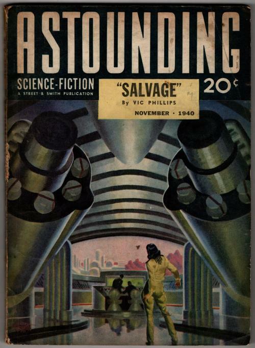 Astounding Nov 1940 Rogers Cvr; L. Ron Hubbard; DeCamp; Simak; A. E. Van Vogt