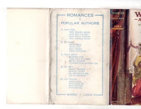 Wanted - A Rich Man by Viola Grendon (First Edition) File Copy