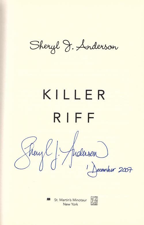 Killer Riff by Sheryl J. Anderson (First Edition) Signed