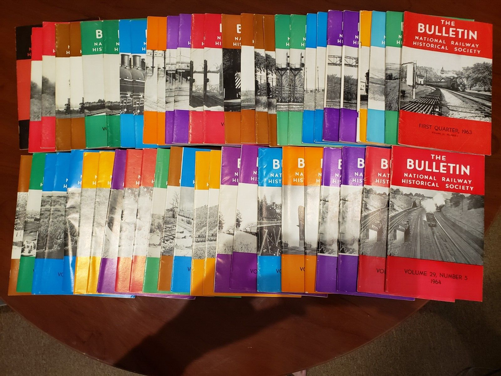 Lot of Bulletin National Railway Historical Society - 164 Issues 1960's-80's