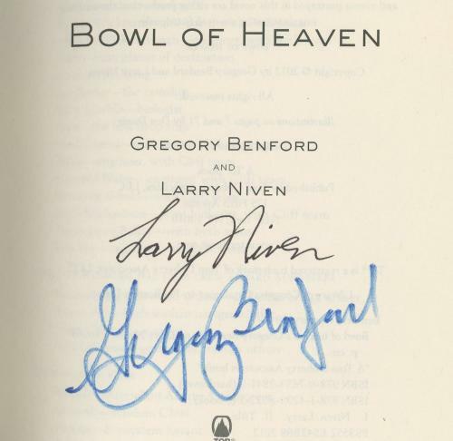 Bowl of Heaven by Gregory Benford Larry Niven Signed
