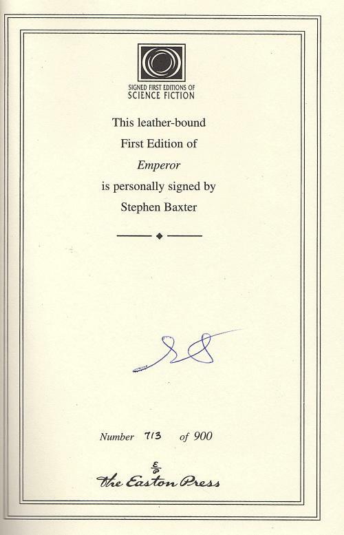 Emperor by Stephen Baxter (Limited Edition) Signed