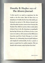 The Alvarez Journal by Rex Burns; (First Edition). Author's first book.