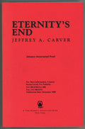 Eternity's End by Jeffrey A. Carver (Advance Proof)- High Grade