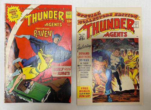 Lot of 14 Thunder Agents Raw Comics Tower Action Series