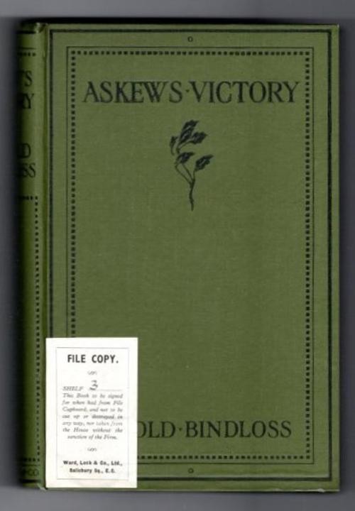 Askew's Victory by Harold Bindloss (First Edition) File Copy