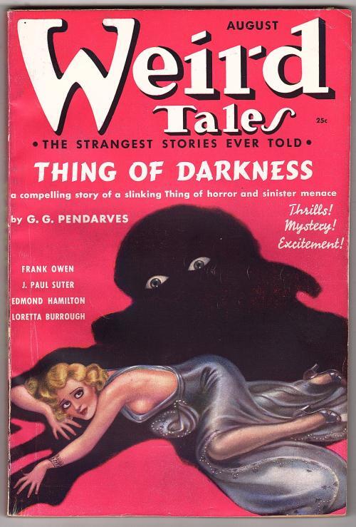 Weird Tales Aug 1937 Brundage Cvr; Robert E. Howard; Kuttner; Wellman - Pulp
