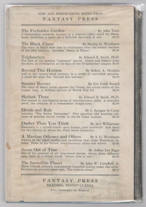 Skylark of Valeron by Edward E. Smith, Ph.D. (First Edition)