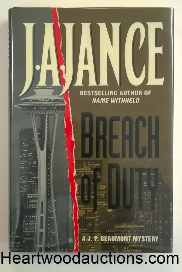 BREACH OF DUTY by J. A. Jance SIGNED FIRST- High Grade