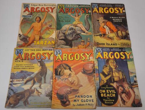 Complete Serial Burroughs Red Star of Tarzan Argosy Mar-Apr 1938 - Pulp