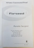 Farseed by Pamela Sargent (First printing) Uncorrected Proof w/DJ Signed