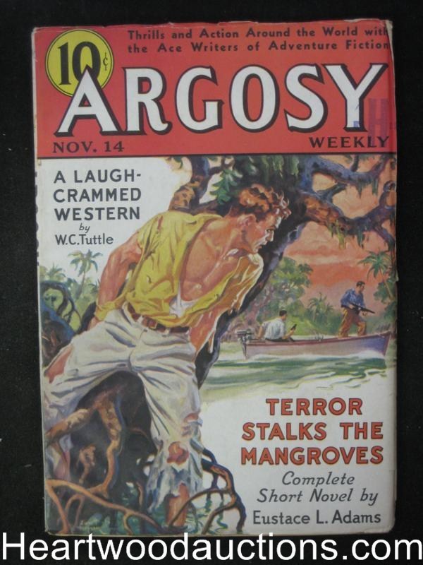 Argosy Nov 14, 1936 Terror Stalks the Mangroves, Leinster - High Grade