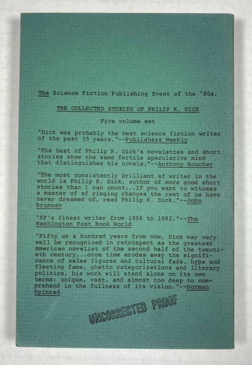 The Collected Stories of Philip K. Dick Volume III (Uncorrected Proof)