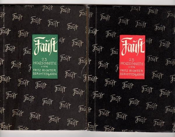 Faust (2 volumes) by Goethe (Fritz Richter Illus.) Signed