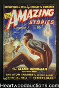 Amazing Stories Oct 1938 Revolution of 1950, The Gland Superman