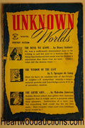 Unknown Worlds (British) Winter 1945 L. Sprague de Camp, Robert Bloch